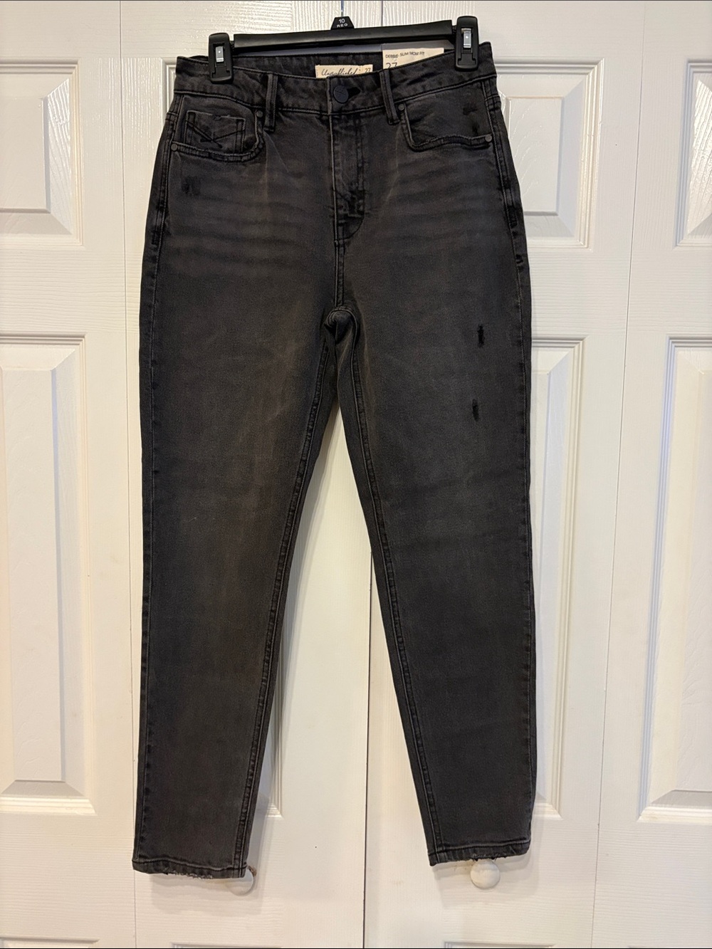 Unpublished Debbie Slim mom fit Washed Black Skinny Jeans 685